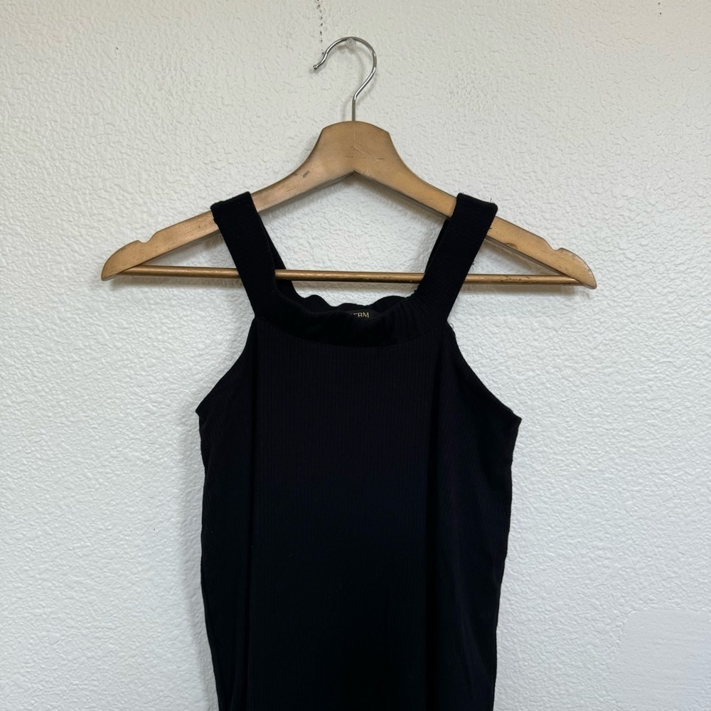AFRM- Black Ribbed Midi Dress Size Small - Picture 5 of 6